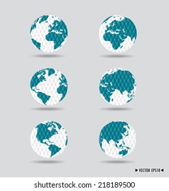 Modern globe design, vector illustration.