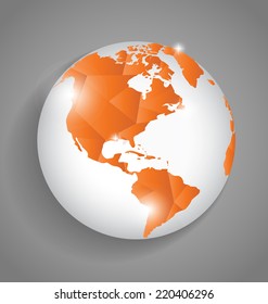 Diseño globo moderno, ilustración vectorial.
