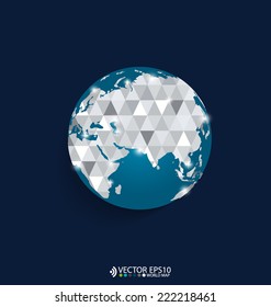 Modern globe design, vector illustration.