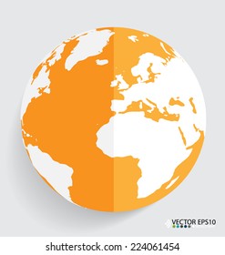 Modern globe design, vector illustration.