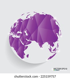 Diseño globo moderno, ilustración vectorial.
