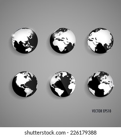 Modern globe design, vector illustration.