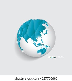 Modernes Globus-Design, Vektorgrafik.