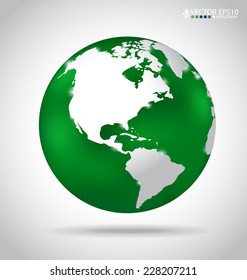 Modern globe design, vector illustration.