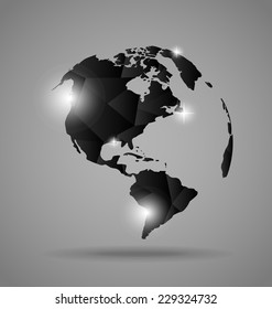 Modern globe design, vector illustration.