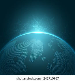 Modern Globe Network Vector Illustration | EPS10 Background