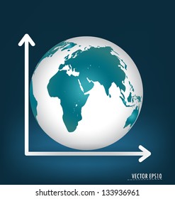 Modern globe. Vector illustration.