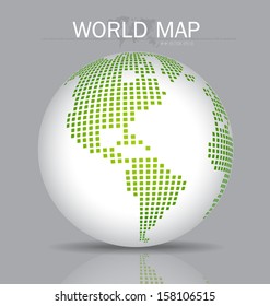 Modern globe. Vector illustration.