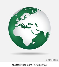 Modern globe. Vector illustration.