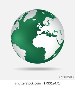 Modern globe. Vector illustration.