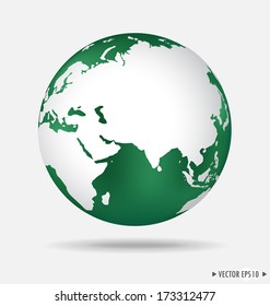 Modern globe. Vector illustration.