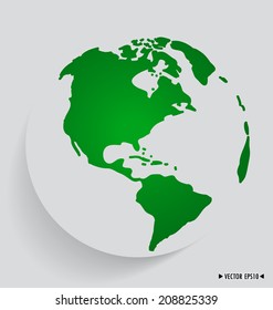 Modern globe. Vector illustration.