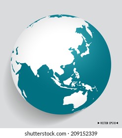 Modern globe. Vector illustration.
