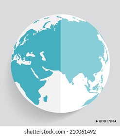 Modern globe. Vector illustration.
