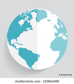 Modern globe. Vector illustration.
