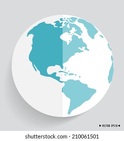 Modern globe. Vector illustration.