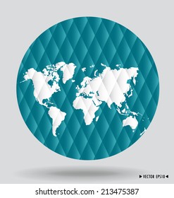 Modern globe. Vector illustration.