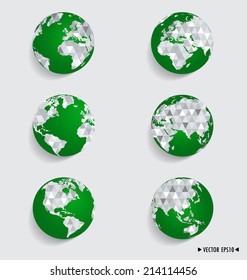 Modern globe. Vector illustration.