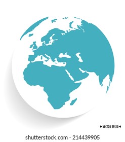 Modern globe. Vector illustration.