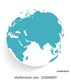 Modern globe. Vector illustration.