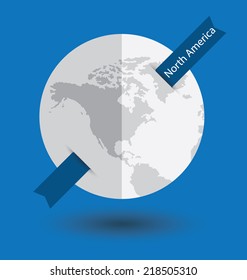 Modern globe vector illustration