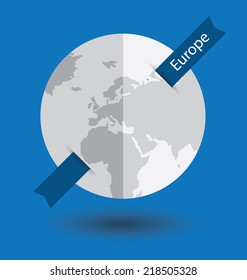 Modern globe vector illustration