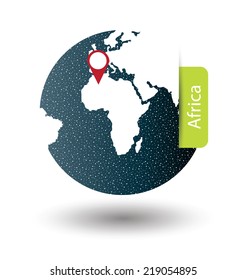 Modern globe. Vector illustration.