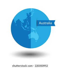 Modern globe vector illustration