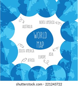 Modern globe vector illustration