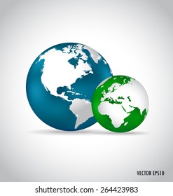 Globo moderno. Ilustración vectorial. 