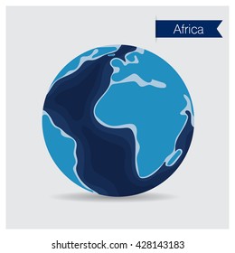 Modern Globe, vector illustration.