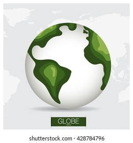 Modern Globe, vector illustration.