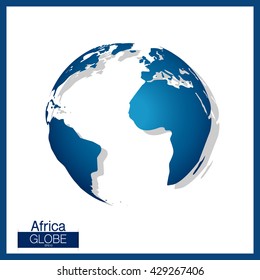 Modern Globe, vector illustration.