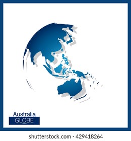Modern Globe, vector illustration.