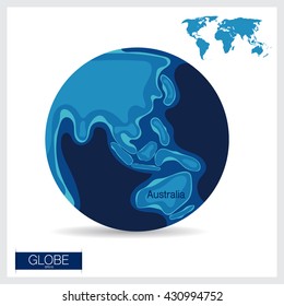 Modern Globe, vector illustration.