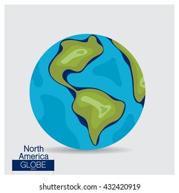 Modern Globe, vector illustration.