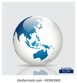 Modern Globe, vector illustration.