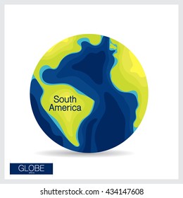 Modern Globe, vector illustration.