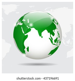 Modern Globe, vector illustration.