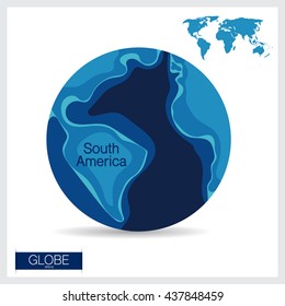 Modern Globe, vector illustration.