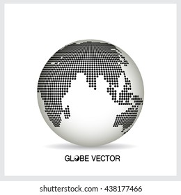 Modern Globe, vector illustration.