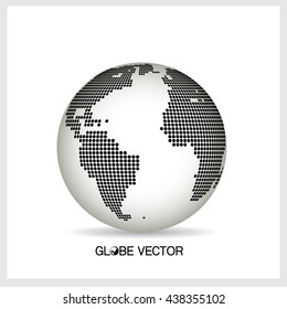 Modern Globe, vector illustration.