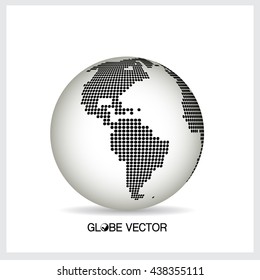 Modern Globe, vector illustration.