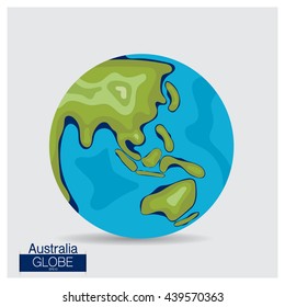 Modern Globe, vector illustration.