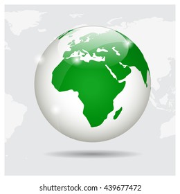 Modern Globe, vector illustration.