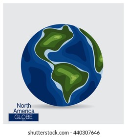 Modern Globe, vector illustration.