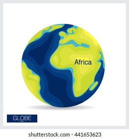 Modern Globe, vector illustration.