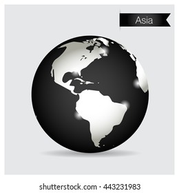Modern Globe, vector illustration.