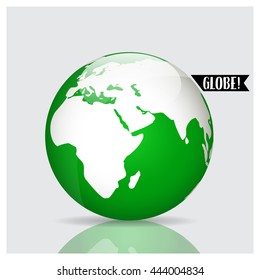 Modern Globe, vector illustration.