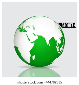 Modern Globe, vector illustration.